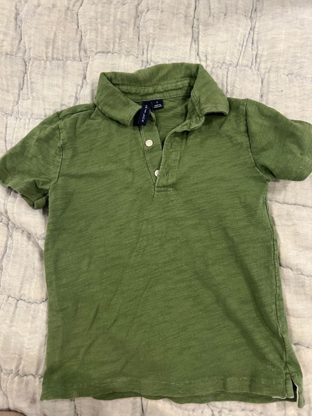 Janie and Jack Olive Green Polo Top